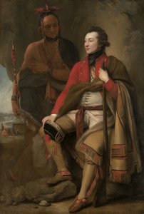 Albay Guy Johnson ve Karonghyontye (Kaptan David Hill) by Benjamin West