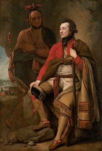 Albay Guy Johnson ve Karonghyontye Kaptan David Hill, 1776. by Benjamin West