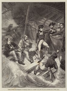 Teğmen Nelson, Şiddetli Bir Fırtınada Ödüle Binmek için gönüllü oluyor, 20 Kasım 1777 by Benjamin West