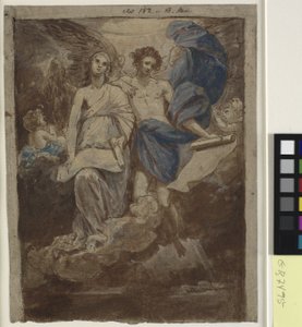 Çobanlara Görünen Melekler tablosu için çalışma, 1774 by Benjamin West