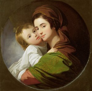 Sanatçının Karısı Elizabeth ve oğulları Raphael, c.1773 (tuval üzerine yağlı boya) by Benjamin West