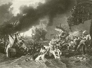 The battle of La Hogue  by Benjamin West
