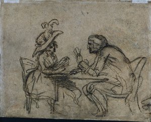 Kadın ve Erkek Oyun Kağıtları, 1792. by Benjamin West