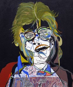 Tarihteki 50 Büyük Yazar: Stephen King, 2015 (tuval üzerine yağlıboya ve akrilik)