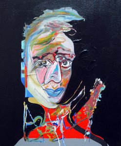 Tarihteki 50 Büyük Yazar: Virgina Woolf, 2015 (tuval üzerine yağlıboya ve akrilik)