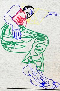 Passager 13, 2020 (serigrafi baskılı Japon kağıdı üzerine akrilik) by Benoit Erwann Boucherot