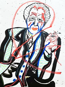 Sürportre : Frank Lloyd Wright, 2022 (kağıt üzerine akrilik)