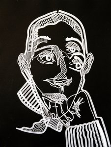 Sürportre : Joyce Carol Oates, 2021 (kağıt üzerine akrilik)