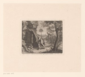 Chloë, Dryas'ı taşır gevonden Drias, karısına taşıdığı Chloé'yi bulur (nesnedeki başlık) by Benoît Audran (I)
