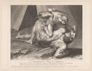 David onthofdt Goliath by Benoît Audran (I)