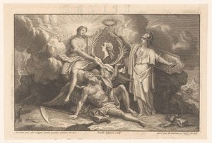 Fransız Kralının Ölümsüzlüğü Alegorisi by Benoît Audran (II)