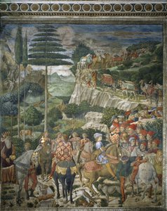 Julien de Medicis ve Konstantinopolis Patriği II. Joseph ile Magi Korteji (fresk) by Benozzo di Lese di Sandro Gozzoli