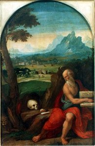 Aziz Jerome (panel) by Benvenuto Tisi da Garofalo