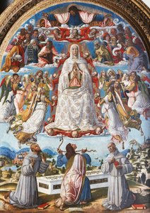 Aziz Thomas ile Aziz Assisi Francis ve Padua Anthony arasında Kuşağı alan Bakire