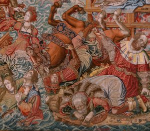 Flaman halısı. Seri Onur. Servet, Başarıya Giden Yol (La Fortuna, Camino de los Honores). Serinin beşinci halısı. Bernard van Orley ve Jan Gossaert de Mabuse çevresinden Model Karikatürcüler. Pieter van Aelst, Brusse imalatı