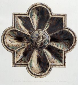 Bölmeli plaka jaspé - Plaka seramik, C. Delange ve C. Borneman, Paris tarafından “” Bernard Palissy