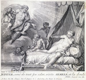 Jüpiter (Zeus) yıldırımıyla Semele