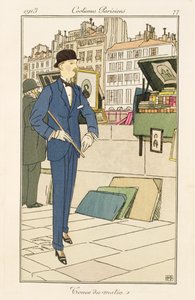 'Paris Kostümleri'nden sabah kıyafeti by Bernard Boutet de Monvel