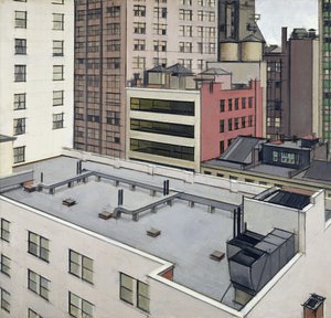 New York'un çatıları, 1930 dolayları (tuval üzerine yağlıboya) by Bernard Boutet de Monvel