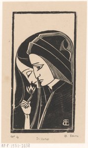 Portret van Dante Alighieri ve Beatrice Portinari