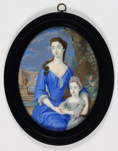 Leydi Henrietta Cavendish Holles Harley (fildişi üzerine suluboya)