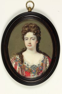 Kraliçe Anne (fildişi üzerine suluboya)