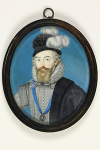 Robert Dudley, Leicester Kontu (parşömen üzerine suluboya)