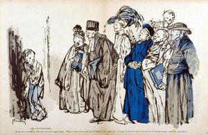 Zavallı çocuk ve hayırsever himaye - Bernard Naudin (1876-1946) tarafından “L'Plate au Butter: l'enfance culpable” içinde by Bernard Naudin