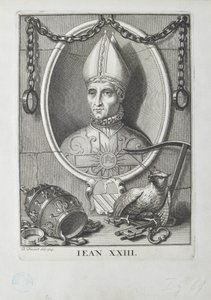 Antipop John XXIII Baldassare Cossa, 1713. by Bernard Picart