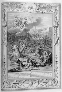 Apollo ve Diana, Niobes Çocuklarını Oklarıyla Öldürdü, 1733 by Bernard Picart