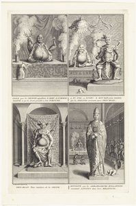 Dört Çin tanrısı, 1728 by Bernard Picart