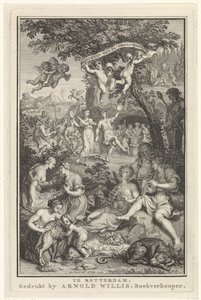 Çobanlar ve çoban kızları ile manzara Başlık sayfası: F. Greenwood, Poems, 1719 by Bernard Picart