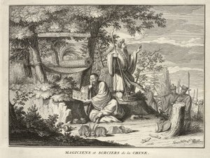 Çin Büyücüleri ve Büyücüleri, Dünyanın Tüm Halklarının Dini Törenleri ve Geleneklerinden, yayın. 1736 by Bernard Picart