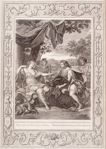 Meleager Yaban Domuzu Kafasını Atalanta'ya Sunar, 1731 by Bernard Picart