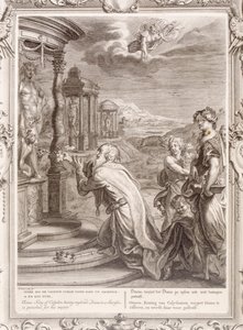 Calydon Kralı Oeneus, Diana'yı Bir Kurbanda İhmal Eden Dinsizliğinden Cezalandırılıyor, 1731 by Bernard Picart