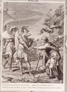 Phineus, Calais ve Zethes tarafından Harpilerden Kurtarıldı, 1731 by Bernard Picart