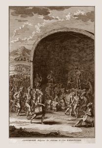 Hispaniola Adası Sakinlerinin Dini Töreni, c1721. by Bernard Picart