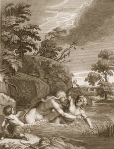 Salmacis ve Hemafrodit Bir Vücutta Birleşik, 1731 by Bernard Picart
