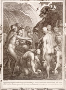 Danaidler, Delik Kapları Suyla Doldurmaya Mahkûm Edildi, 1730 by Bernard Picart