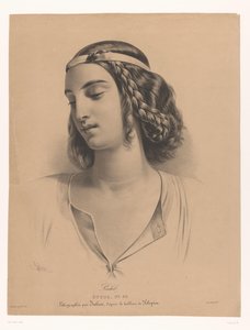 Portre van de aktris Matmazel Rachel (Élisabeth Rachel Félix) Rachel (nesne üzerindeki başlık) Çalışma (nesne üzerinde seri başlığı)