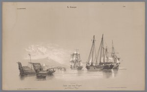 Limanda yelkenli gemiler Kırsal yaşamın tasvirleri (dizi adı) Kampanya. Etudes varieés aux deux Crayons (nesne üzerinde seri başlığı) by Bernard Romain Julien