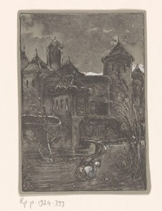 İki atlı ile kale by Bernard Willem Wierink