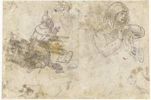 Musa ve yas tutan Meryem veya Mecdelli Meryem by Bernard van Orley