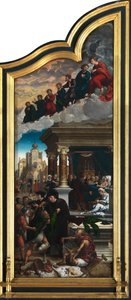 Son Yargıçlar ve Yedi Merhamet Yasası (panel üzerine yağlıboya) by Bernard van Orley