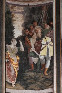 Aziz Catherine Şehitliği Detayı (fresk) by Bernardino Lanino