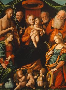 Çocuk ve Azizlerle Madonna, Bernardino Lanino (1511-1582)