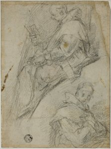 Carthusians'ın İki Çalışması (rekto); Carthusians Başlarının Üç Eskizi (ters)