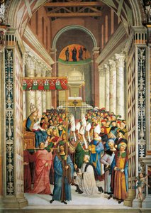 İtalya, Siena, Katedral, Piccolomini Kütüphanesi, Papa II. Pius