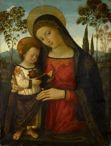 Madonna ve Çocuk, yaklaşık 1490-1495 (panelde mizaç)
