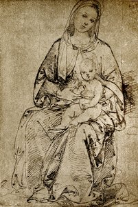 Çocukla Madonna by Bernardino di Betto Pinturicchio